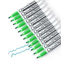 Volcanics Green Dry Erase Markers Low Odor Fine Whiteboard Markers Thin Box Of 12
