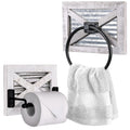 Autumn Alley Farmhouse Toilet Paper Holder and Towel Ring, Wall Mount, 2 Set - Farmhouse Wall Toilet Paper Holder and Bathroom H
