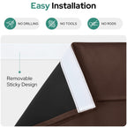 Homeideas 100% Blackout French Door Curtains, Privacy Door Curtains For Door Window, 30 X 68 Inch Room Darkening Curtains, Thermal Insulated Door Window Shades For Bedroom, (1 Panel, Brown)