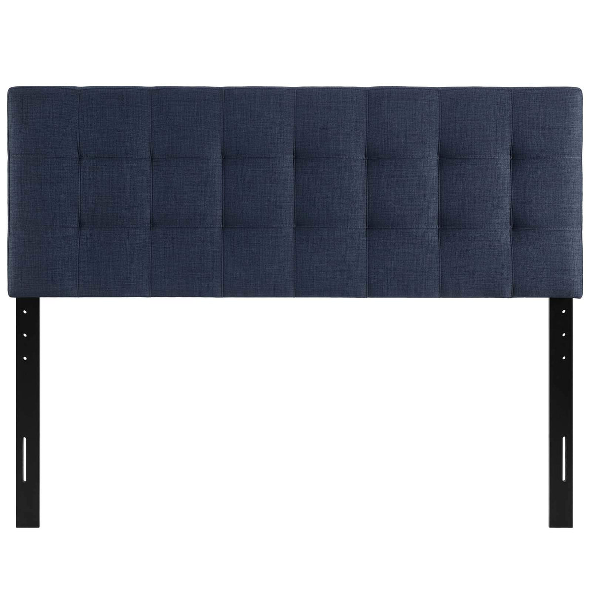 Modway Lily Tufted Linen Fabric Upholstered Full Headboard in Navy