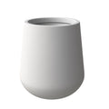 Orchid Seires Poly Stone Planter in White 11.8 Dia 12 High