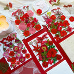 Mikiya 88Pcs Red Dried Pressed Flowers For Resin Molds, Assorted Real Natural Bulk Dry Floral Leaves For Diy Art Crafts, Epoxy J