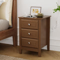 Bonnlo Nightstand with Drawers, Night Stand for Bedroom, Wooden Bedside Table, 3 Drawer Nightstand/End Table/Side Table, Wood Ni