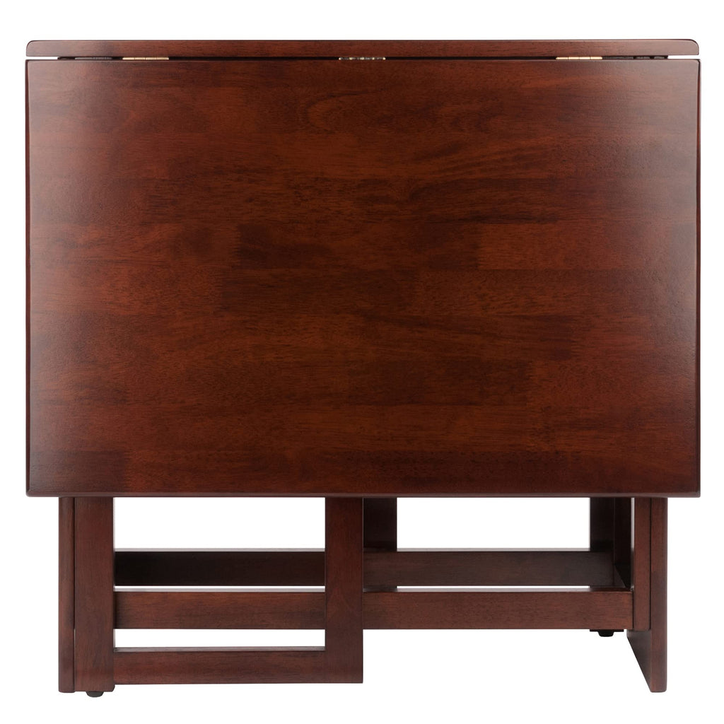 Winsome Wood Clara Double Drop Leaf Dining Table, Walnut