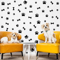 Spakon 76 Pieces Dog Paw Decal Paw Print Sticker Dog Room Decor for Walls Dog Pup Removable Vinyl Wall Sticker Decoration Animal