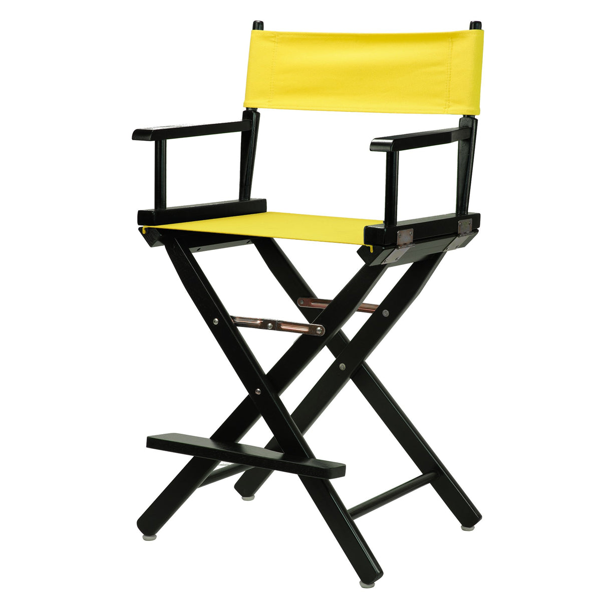 Casual Home Director's Chair ,Black Frame/Yellow Canvas,24" - Counter Height