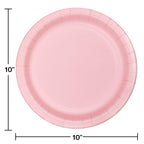 Creative Converting 24-Count Touch Of Color Paper Banquet Plates, Classic Pink