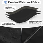 Outdoorlines Outdoor Waterproof Patio Table Furniture Set Covers - Rectangle Couch Sectional Cover Outside Weatherproof Patio Furniture Covering For Deck, Lawn And Backyard 74'L X 47'W X 28'H, Black