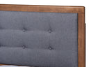Baxton Studio Emele Full Size Dark Gray Upholstered Wood Platform Bed