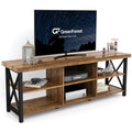 GreenForest TV Stand for TV up to 65 inches, Entertainment Center with 6 Storage Cabinet for Living Room, 55 inch Farmhouse Tele