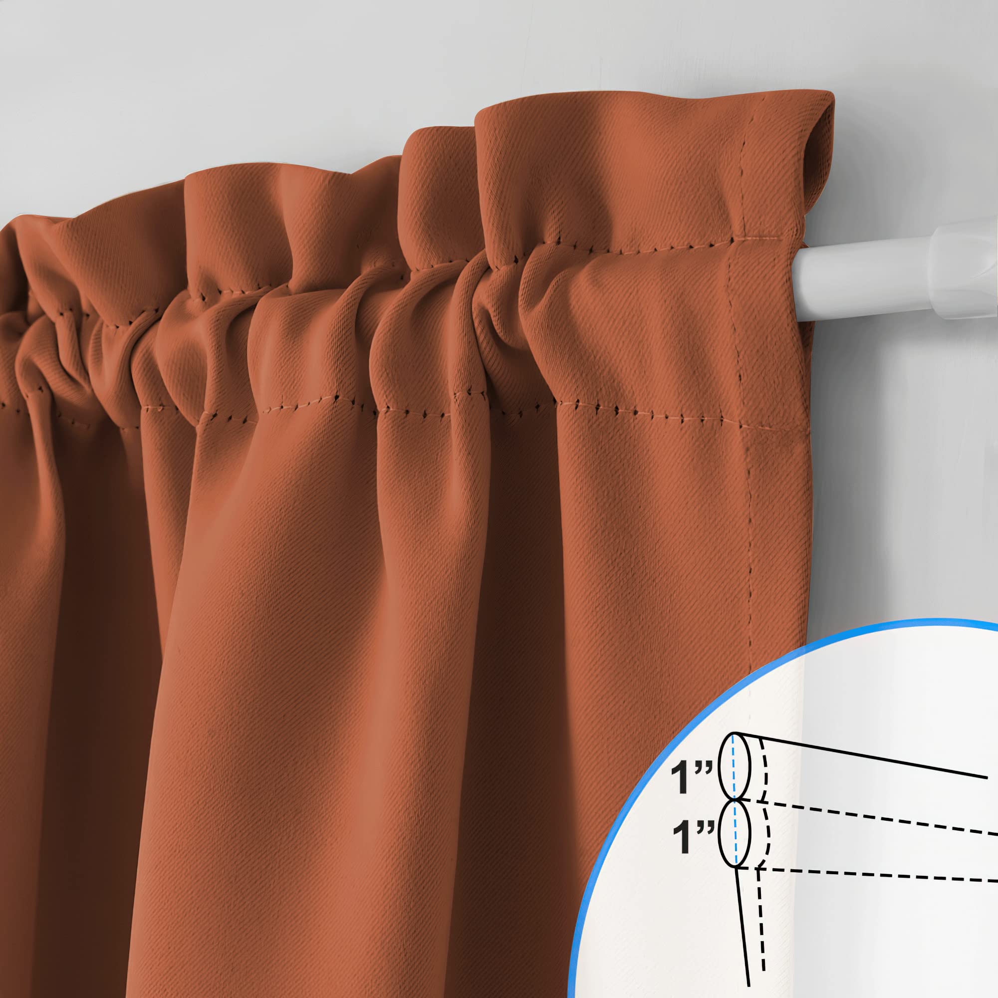 Nicetown Room Darkening Shades For Entry Door Side - Privacy Door Window Curtains Thermal Insulate Covering For Patio Door Glass
