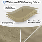 Outdoorlines Outdoor Waterproof Patio Loveseat Couch Cover - Uv Resistant Patio Sofa Furniture Covers Weatherproof Heavy Duty Glider Covers For Outdoor Furniture, 58Wx32.5Dx31H Inches, Camel