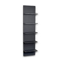 Danya B. Decorative Wall Mount Vertical Shelving Unit - Modern Column Shelves (Black)
