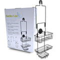 Gecko-Loc Extra Long Adjustable Length over the showerhead hanging shower caddy - bathroom caddies - for Shampoo, Soap, & Razors
