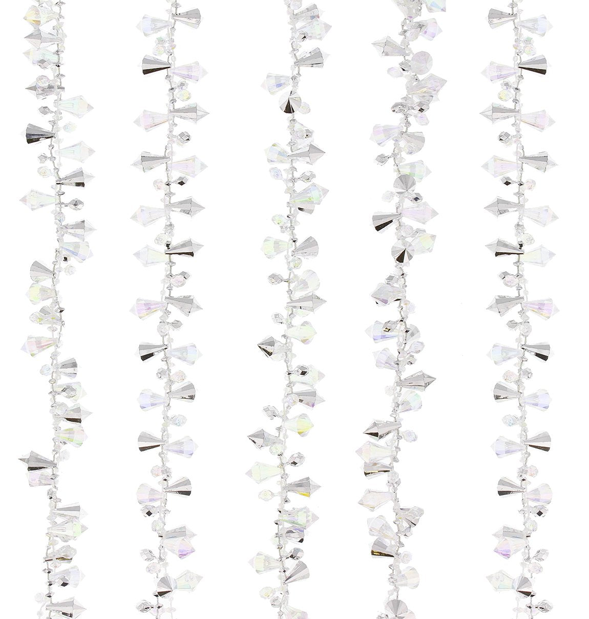 Kurt Adler Clear Acrylic Bead Garland,Christmas