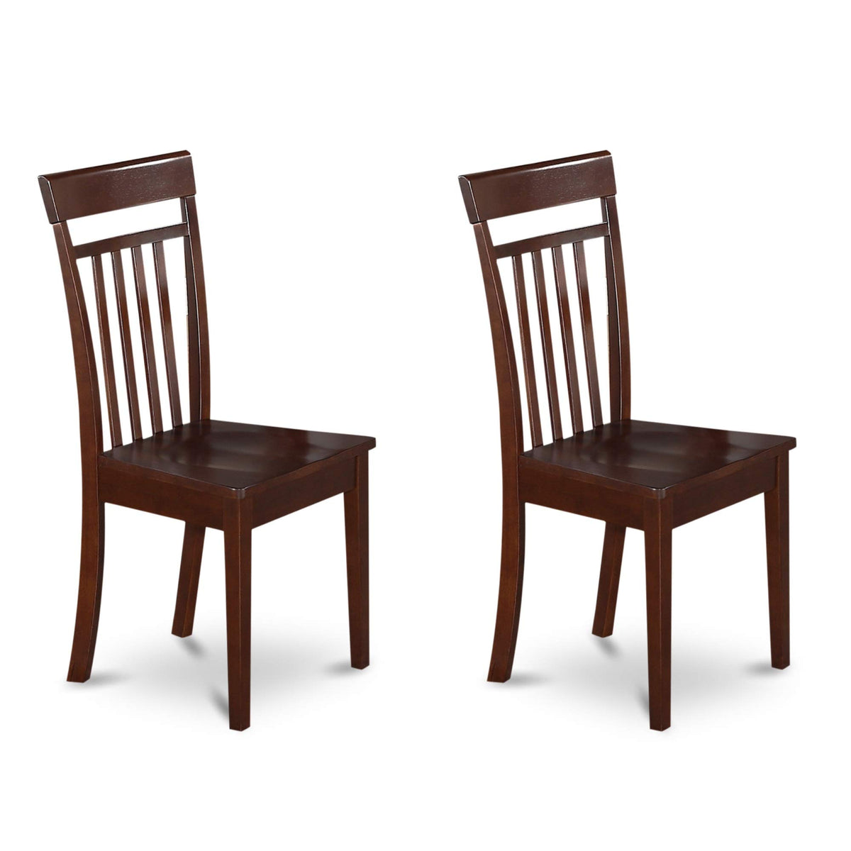 East West Furniture DUCA5-MAH-W Dudley 5 Piece Room Furniture Set Includes a Rectangle Kitchen Table and 4 Dining Chairs, 36x60 Inch, Mahogany