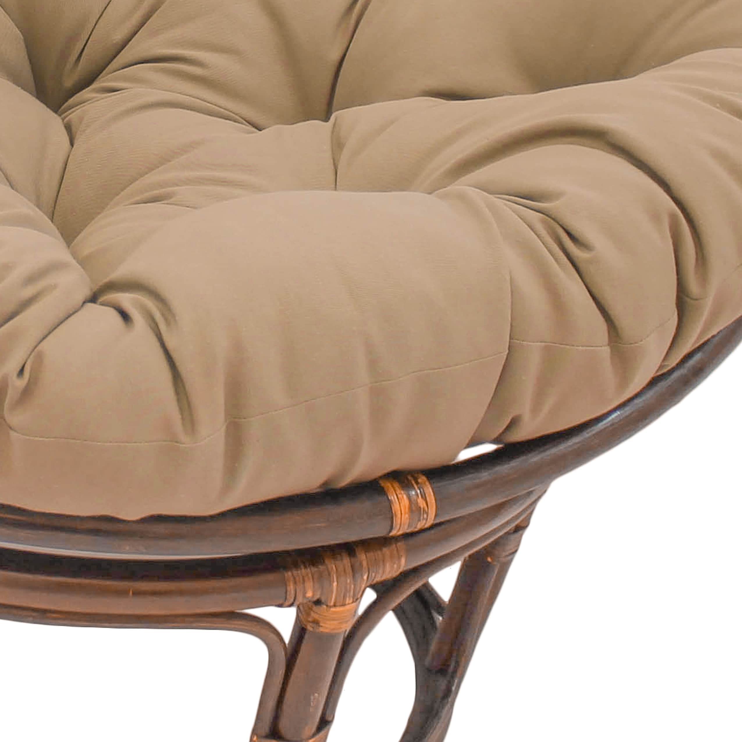 Blazing Needles Twill Papasan Cushion, 52" x 6" x 52", Ruby Red