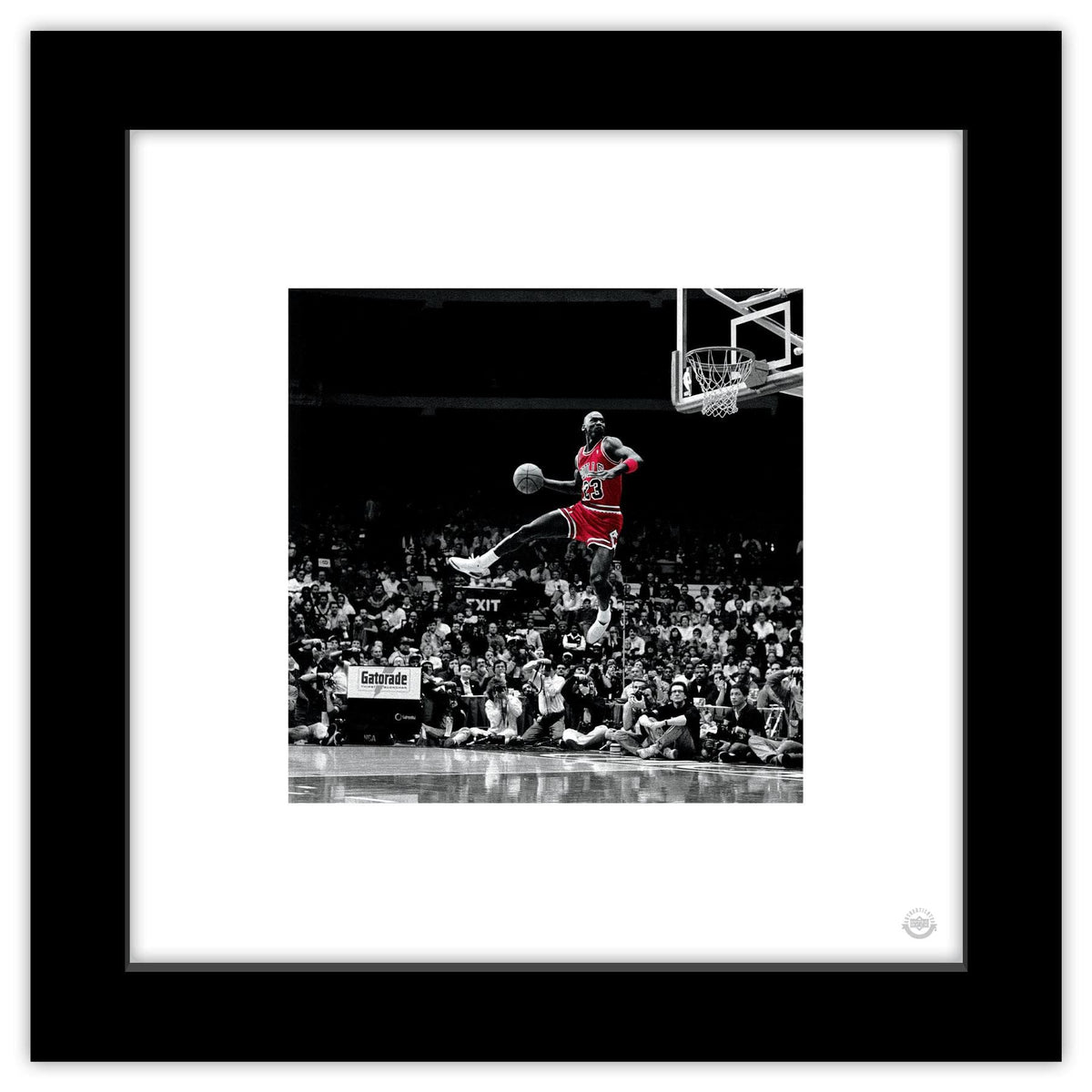 Trends International Gallery Pops Michael Jordan - Flight Progression Sequence 4 Wall Art Wall Poster, 12 x 12, Black Frame Vers