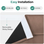 Homeideas 100% Blackout French Door Curtains, Privacy Door Curtains For Door Window, 30 X 68 Inch Room Darkening Curtains, Thermal Insulated Door Window Shades For Bedroom, (1 Panel, Coffee)