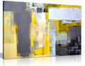 Office Art Grey And Yellow Abstract Art Painting Canvas Wall Art Picture Print (30X20)