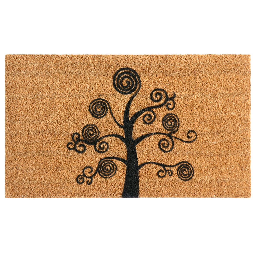 Rubber-Cal Deciduous Tree Modern Door Mat, 18 x 30-Inch