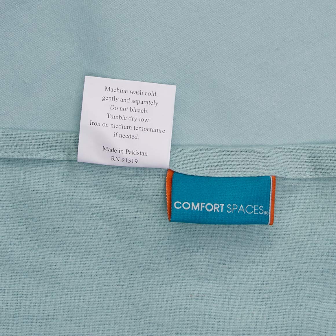 Comfort Spaces Cotton Flannel Breathable Warm Deep Pocket Sheets With Pillow Case Bedding, Twin, Solid Aqua, 3 Piece