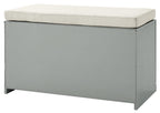 Crosley Furniture Harper Entryway Storage Bench, Grey, Engineered Wood, CF6027-GY, with Shoe Rack Organizer Drawer