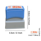 Wafjamf Original Stamp-Message Stamp Pre-Inked Office Stamp Refillable Red Ink Preinstalled-Medium