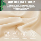 Pillow Cases Standard Size 2 Pack, Bamboo Rayon Cooling Pillowcases With Envelope Closure, Cool Breathable Pillow Case For Hot S