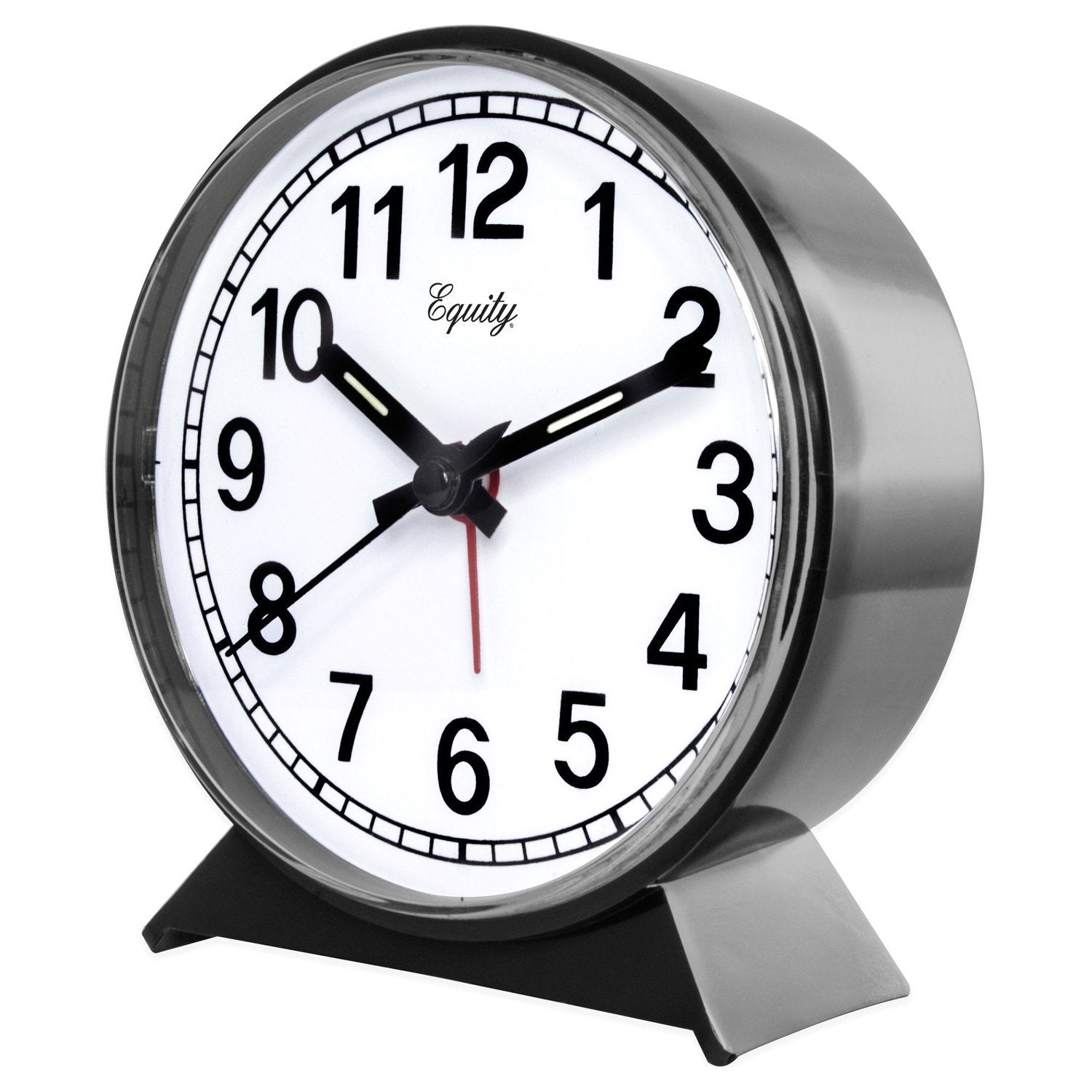 Equity Black Analog Wind-Up Alarm Clock (Model 14075)