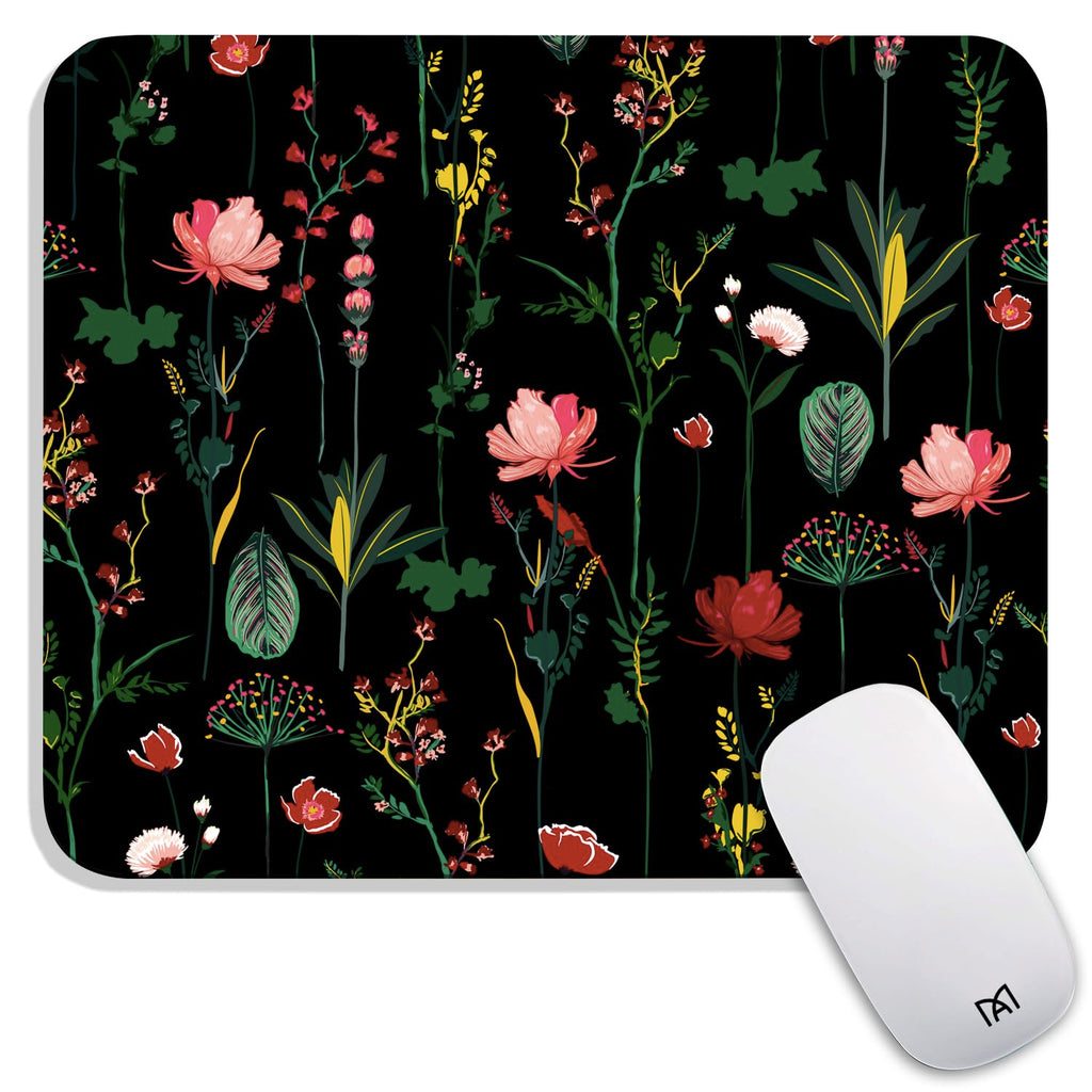 Armanza Square Mouse Pad Blooming Botanical Flowers,Personalized Premium-Textured Custom Mouse Mat Design,Washable Mousepad Lycr