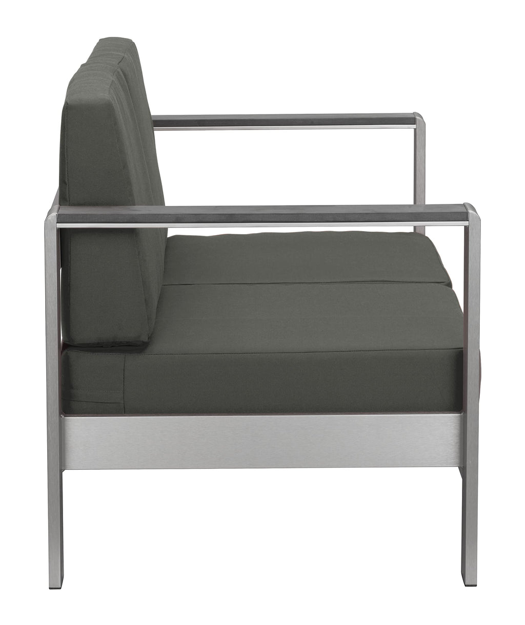 Zuo Modern - Cosmopolitan Sofa Gray - Modern - Seating - Aluminum, Foam, 100% Olefin - Outdoor - 30.7in Height