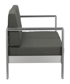 Zuo Modern - Cosmopolitan Sofa Gray - Modern - Seating - Aluminum, Foam, 100% Olefin - Outdoor - 30.7in Height
