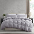 Nestl Twin Duvet Cover Set - Soft Prewashed Grey Lavender Duvet Cover Twin/Twin Xl, 2 Piece, With Zipper Closure, 1 Duvet Cover 68X90 Inches And 1 Pillow Sham - No Comforter