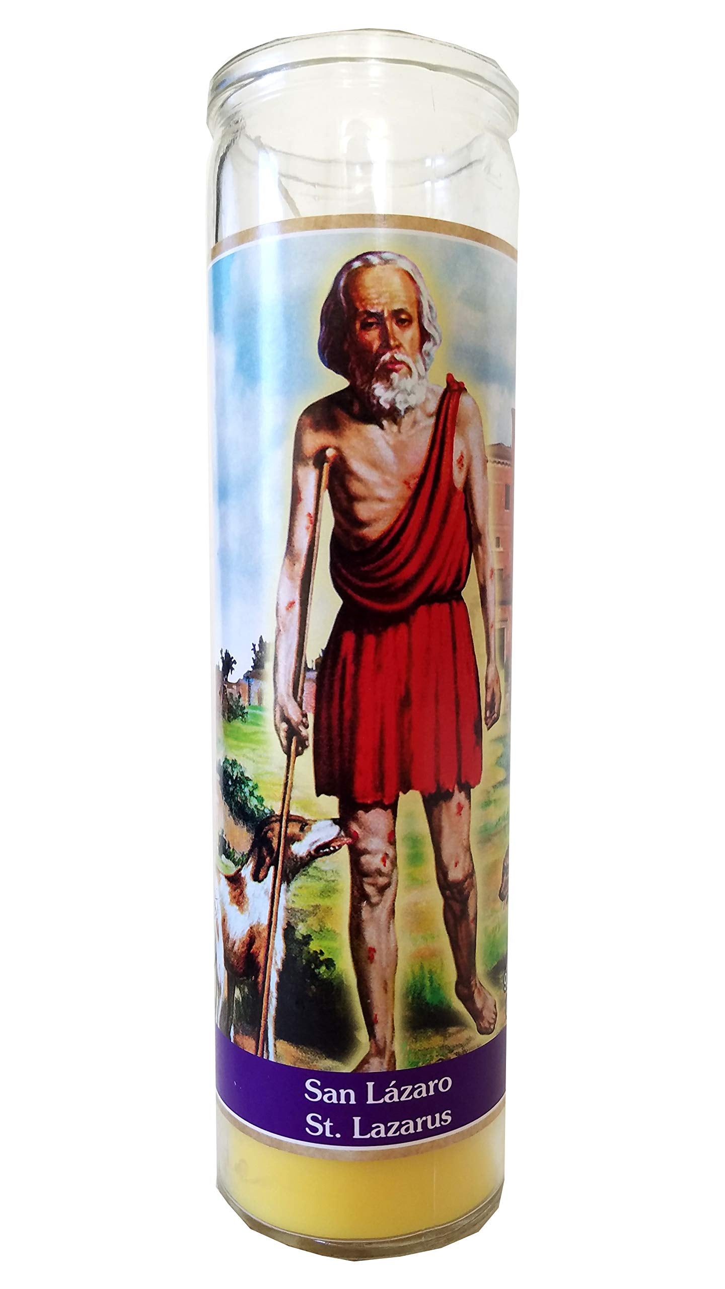 Staci19 St. Lazarus (San Lazaro) Yellow Devotional Candle