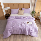 Rosgonia Full Size Comforter Sets For Girls Boys Teens Lavender, 3Pcs (1 Boho Comforter & 2 Pillowcases) Lightweight Kids Comfor
