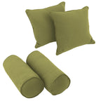 Blazing Needles Corded Twill Throw Pillows (Set Of 4), Sage