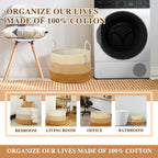 Casaphoria Blanket Basket, Storage Basket, Laundry Basket, 20   *20   *13   , Blanket Basket, Cotton Rope Basket, Laundry Hamper