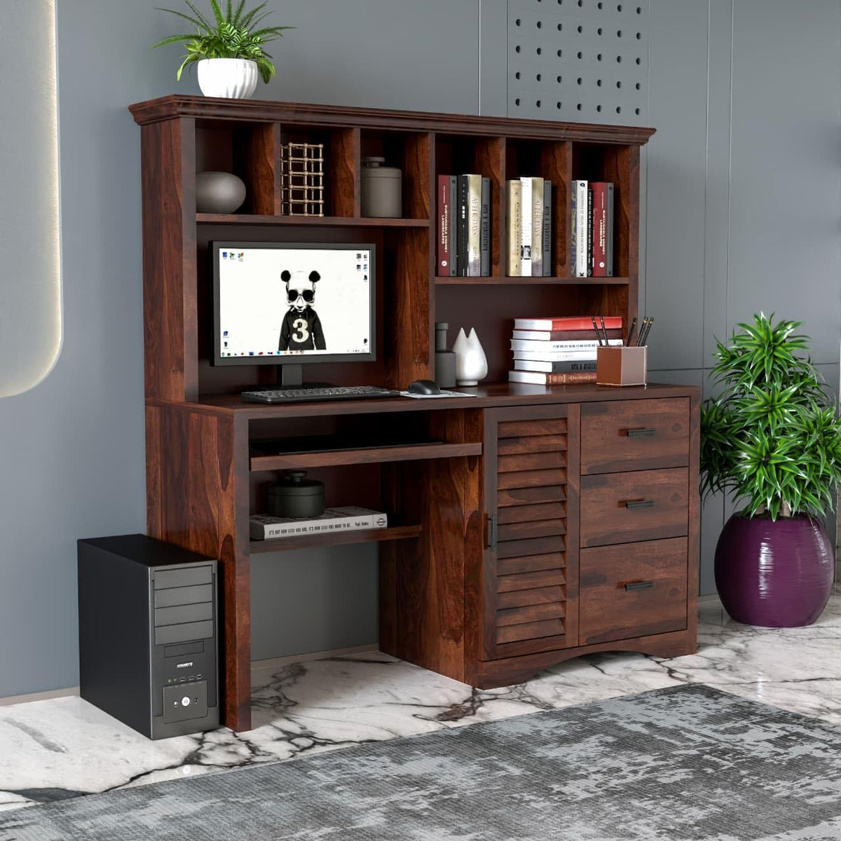 Mahima Art & Craft Study Table For Adults, Wood Study Table For Students, Writing Table, Computer Desk For Office, Home And Livi