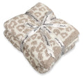 Soft Leopard Throw Blanket Cozy Lightweight Fluffy Reversible Cream Cheetah Blanket Throw For Sofa Couch Bed Camping Travel Deco