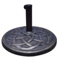 Giantex 43Lbs Patio Market Umbrella Base, Heavy Duty Outdoor Stand, Cast Iron Umbrella Holder For Garden Beach, Classic Round Umbrella Standing Deck Porch