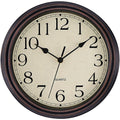 Foxtop Retro Silent Non-Ticking Round Classic Clock Quartz Decorative Battery Operated Wall Clock for Living Room Kitchen Home O