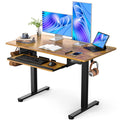 ErGear Electric Standing Desk with Full Size Keyboard Tray, Adjustable Height Sit Stand Up Desk, Home Office Desk Computer Works