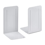Acrimet Premium Metal Bookends (Heavy Duty) (White Color) (1 Pair)