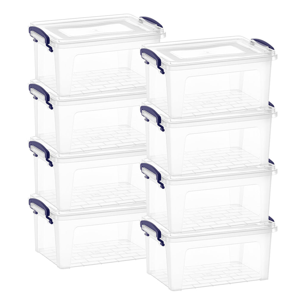 Superio Storage Bins with Lids- Clear Boxes for Organizing, Stackable Plastic Containers- BPA Free, Non-Toxic, Odor Free, Organi