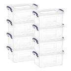 Superio Storage Bins with Lids- Clear Boxes for Organizing, Stackable Plastic Containers- BPA Free, Non-Toxic, Odor Free, Organi