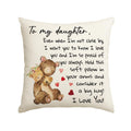 Avoin Colorlife To My Daughter Throw Pillow Cover, 18 X 18 Inch Daughter Gift Lady Girls Birthday Cushion Case From Mum Dad