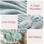 Jseng [New Upgrade] Microfiber Hair Drying Towel Cap, Extrame Soft & Ultra Absorbent, Fast Drying Hair Shower Cap For Girls And