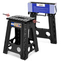 Acko Folding Step Stool Foldable 17.5 Inch Stool 400 Lbs Capacity,Plastic Stools For Adults And Kids,Collapsible Stool For Kitchen, Stepping Stool With Handle(Black)