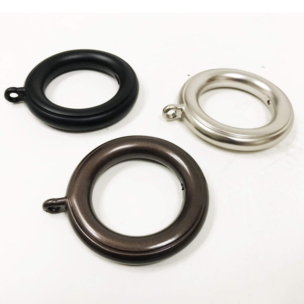 Rod Desyne Decorative 1.75 Inch Eyelet Rings, Satin Nickel